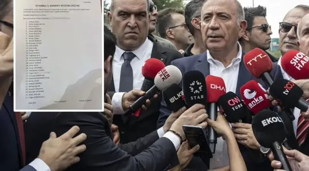 The first statement regarding Gürsel Tekin's list of 31 people from the trustee committee.