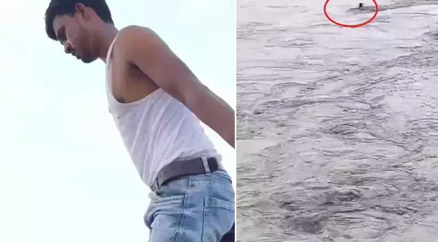 The young man who jumped into the river for a bet has been missing for 8 days.