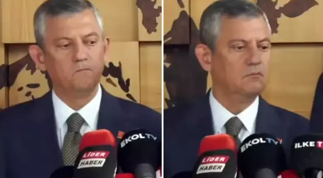 The moment that made an impression at the press conference: Özgür Özel was caught on camera.