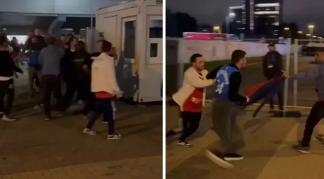 They couldn't digest the defeat! Attack by Greek fans on Turks.