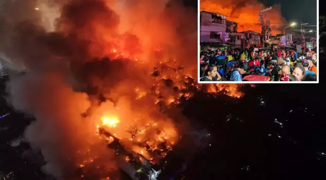 A fire in a wooden building has devastated Manila, the capital of the Philippines, leaving over 1,100 families homeless.