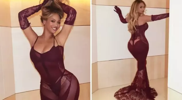 Beyoncé celebrated her 44th birthday in a stunning transparent dress.