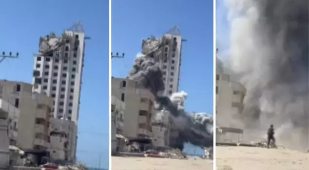 The Israeli Army has destroyed the tallest building in Gaza.