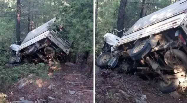 The truck rolled off a 60-meter cliff, and the driver lost his life.