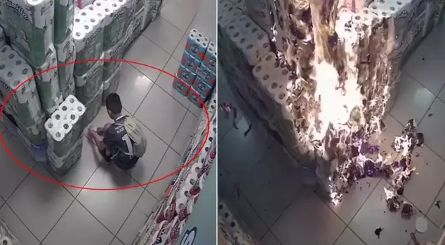 A decision has been made regarding the 10-year-old child who ignited the paper towels in the store.