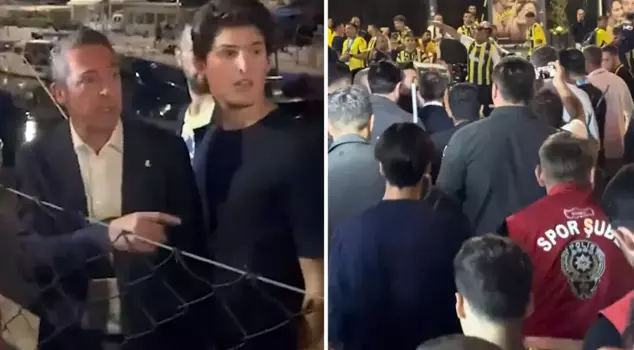 Face to face with the fans! Ali Koç's tough moments.