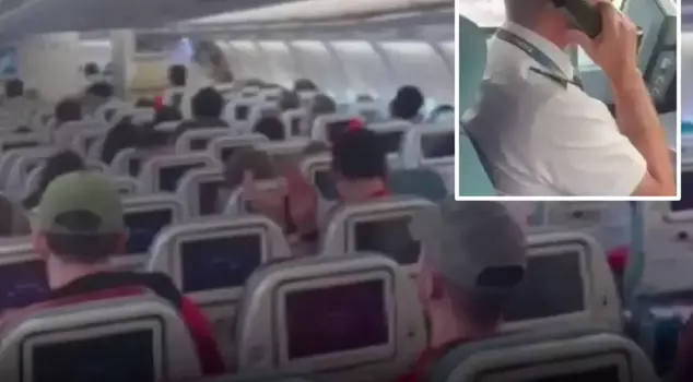 The touching announcement from the captain of the plane that brought the 12 Giant Men back to the homeland.