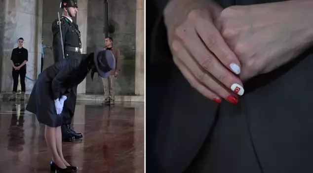 Princess Akiko's visit to Anıtkabir! The decorations on her nails caught attention.
