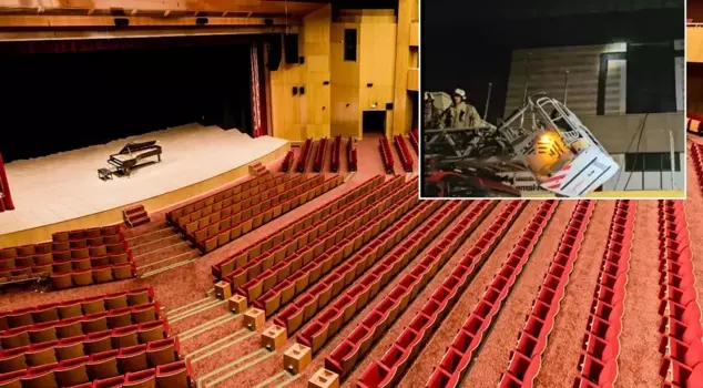 A fire broke out at the Cemal Reşit Rey Concert Hall.