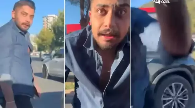 Traffic horror! He broke the car window by punching it.