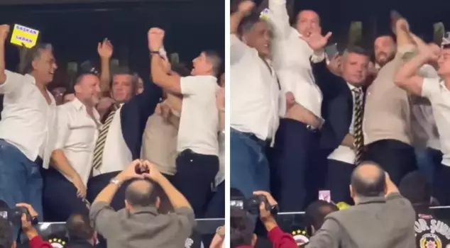 Great enthusiasm! Fenerbahçe's new president was welcomed like this in the stands.