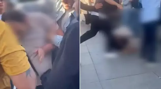 The 16-year-old girl was secretly photographed and was beaten for minutes.