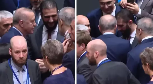 Historic moments at the UN summit! A brief conversation between Shara and Erdoğan.