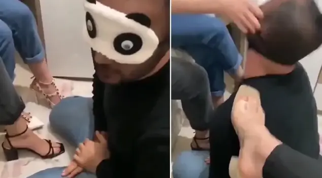 Explosive footage! 3 women used 1 man like a slave.