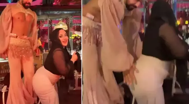 Incident footage at the nightclub! Young woman and dancer taken into custody.