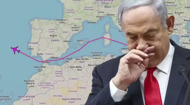 Netanyahu, fearing arrest, took a different route to the U.S.