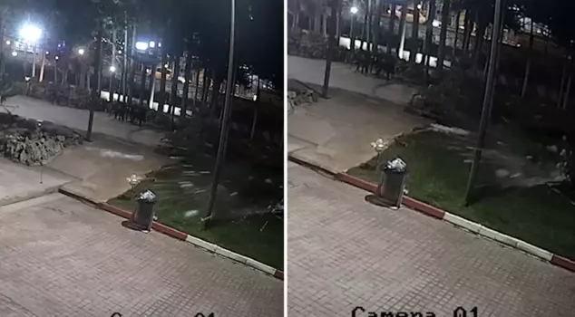 A block of ice fell from the sky in Antalya.