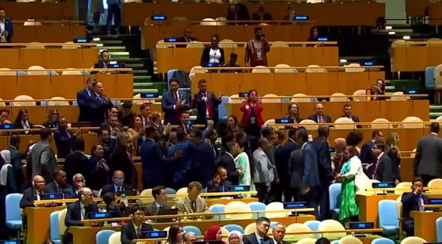 Protest against Netanyahu at the UN! Participants left the hall.