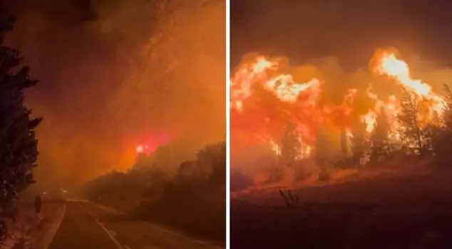 Scary fire in Bursa! Residential areas have been evacuated.
