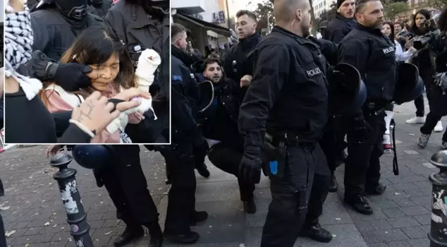 Reactions poured in against police violence! A harsh intervention during the 100,000-strong Palestinian march in Germany.