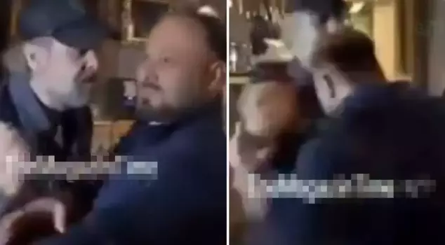 Here is the moment when the journalist headbutted Nejat İşler.