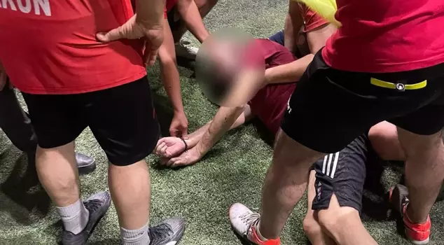 He suffered a heart attack and passed away during a football match on a turf field.