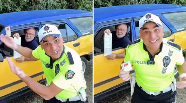 A traffic police officer who shared videos on social media has been suspended from duty.