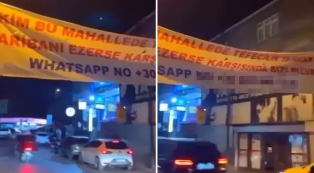 After the banner hung in the neighborhood, the operation took place! 6 suspects were arrested.