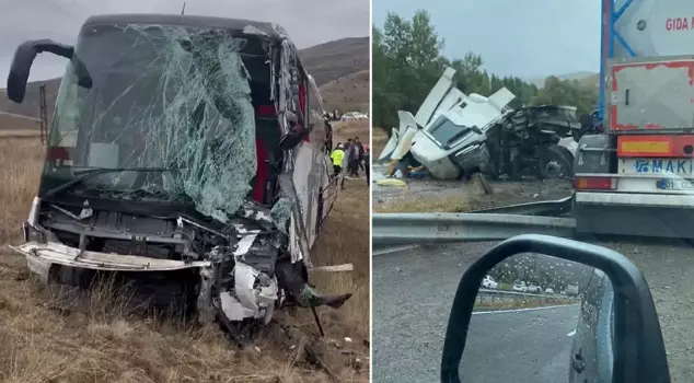 A truck and a passenger bus collided head-on in Sivas! There are many injured.