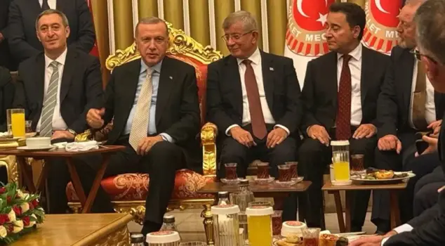 President Erdoğan, Davutoğlu, and Babacan came together side by side after years.