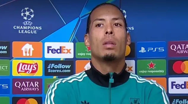 Virgil Van Dijk couldn't speak due to anger at the end of the match.