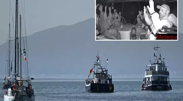 The 'Marinette' vessel, part of the Global Flotilla for Sumud, is heading towards Gaza.