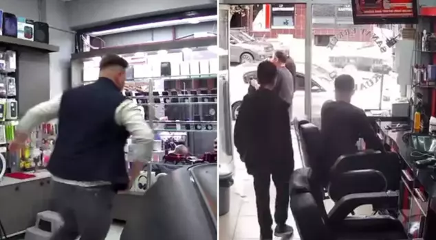 The panic experienced during the earthquake in Marmara was captured on camera.