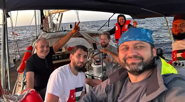 There is a statement from İkbal Gürpınar's son, who is being held in the Sumud Fleet.