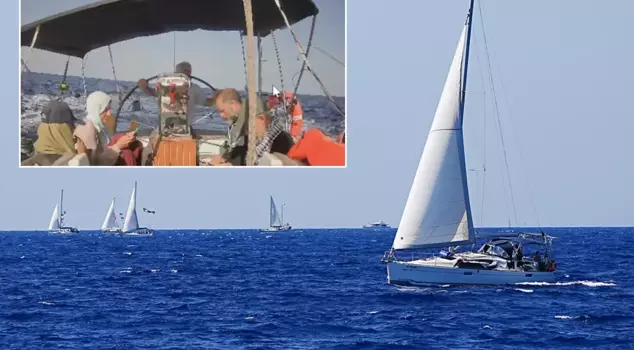 The smallest ship of the Freedom Flotilla that survived the attack, Marinette, is heading towards Gaza alone.