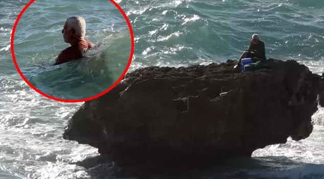 He was stranded on the rock, and when he got tired of waiting for the teams, he rescued himself.