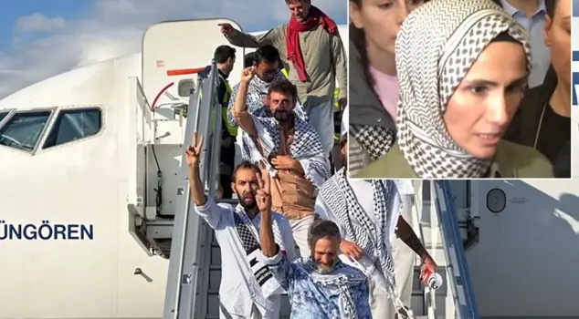 Sümeyye Erdoğan Bayraktar welcomed the activists who were attacked by Israel.