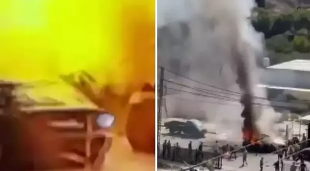 Attack from Israel to Lebanon! Smoke is rising.