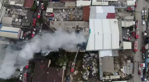 A fire broke out in a factory in Ataşehir, Istanbul.