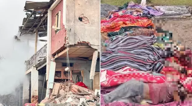 The army dropped bombs from a parachute on an anti-coup demonstration! 40 people lost their lives.