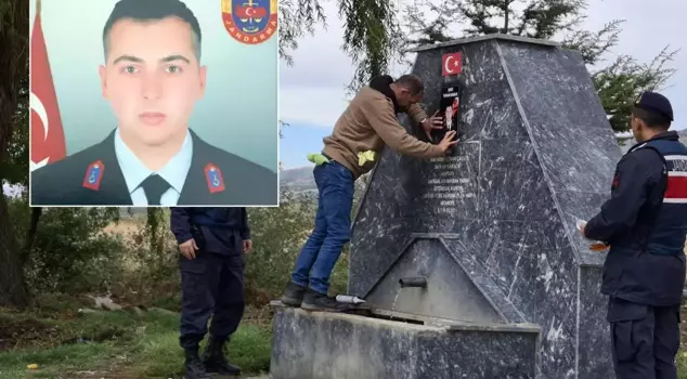 The memory of the martyr was targeted for the second time.