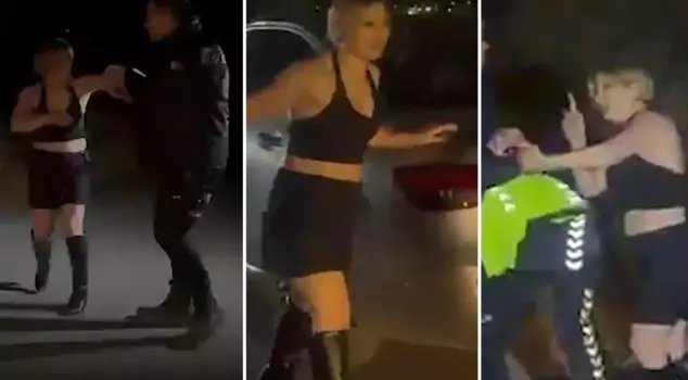 The woman who attacked the police made scandalous remarks: 