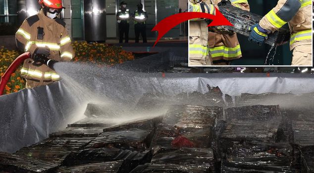 The battery fire destroyed the country's 858 terabyte archive.