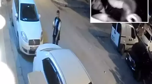 The moment of the theft was recorded by the stolen security camera.