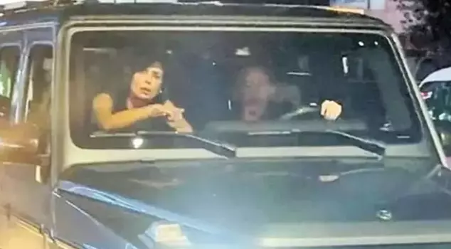They sat side by side! Sergen Yalçın with a car full of women at night.
