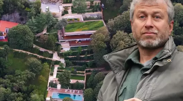 The latest state of Abramovich's villa on the Bosphorus has been captured.