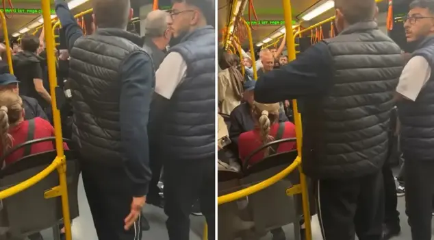 He got tangled up in the subway, and the curse he uttered drove him mad.