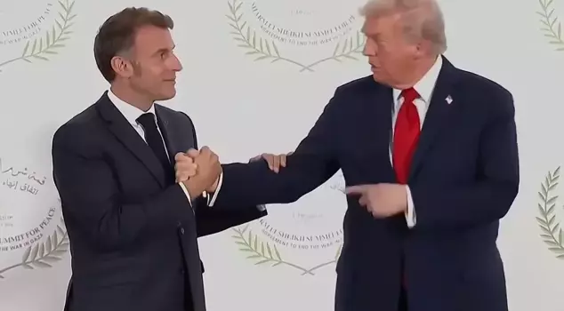 What did Trump and Macron talk about during their 