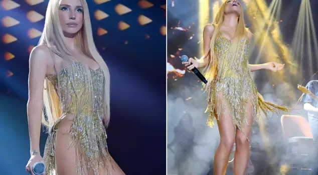 Known for her bold style, Gülşen appears this time in a completely different look.