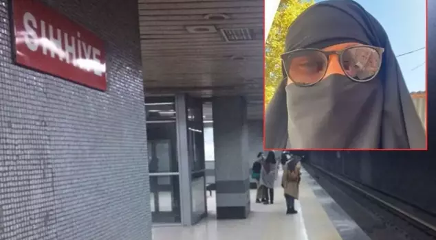A man wearing a sheet and wandering around the subway was detained.